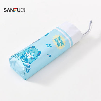 【予約】初音ミク 中国限定 SANFUコラボ 折りたたみ晴雨兼用傘